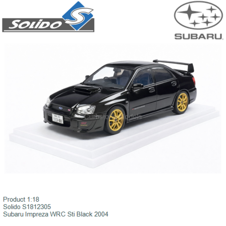 Product 1:18 | Solido S1812305 | Subaru Impreza WRC Sti Black 2004