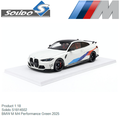 Product 1:18 | Solido S1814502 | BMW M M4 Performance Green 2025