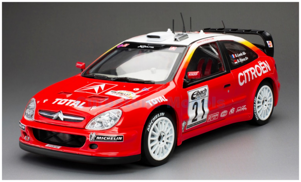 Product 1:18 | Sunstar 4474 | Citroen Xsara 2002 #21 - S.Loeb - D.Elena
