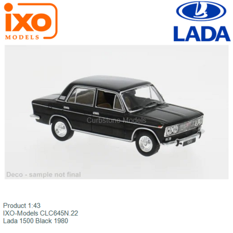 Product 1:43 | IXO-Models CLC645N.22 | Lada 1500 Black 1980
