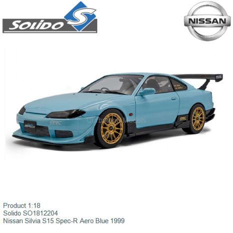 Product 1:18 | Solido SO1812204 | Nissan Silvia S15 Spec-R Aero Blue 1999