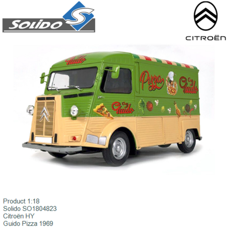 Product 1:18 | Solido SO1804823 | Citro&euml;n HY | Guido Pizza 1969