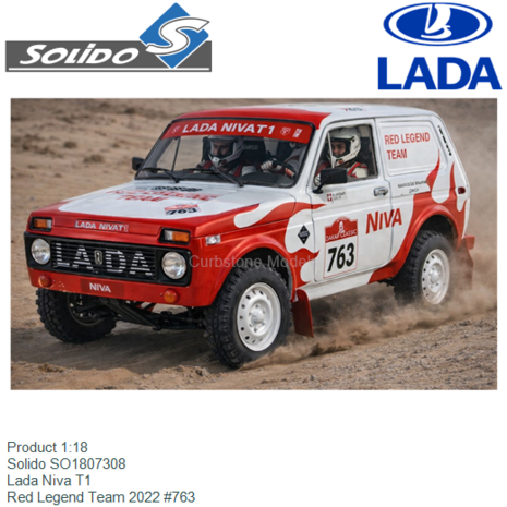 Product 1:18 | Solido SO1807308 | Lada Niva T1 | Red Legend Team 2022 #763