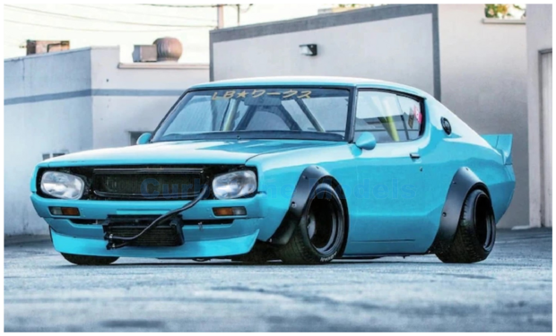 Product 1:43 | Solido SO4319801 | Kenmeri Nissan Skyline GT-R LBWK Baby Blue 1972