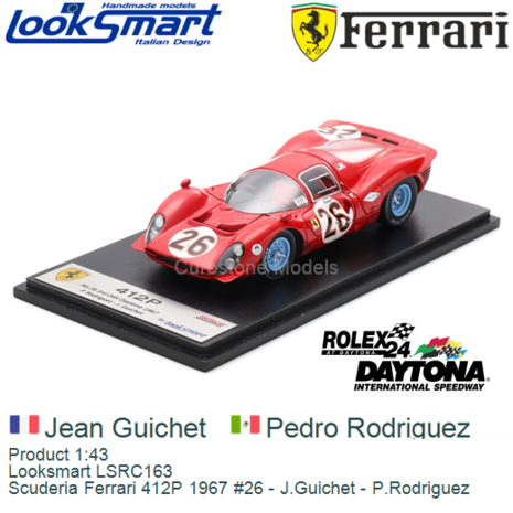 Product 1:43 | Looksmart LSRC163 | Scuderia Ferrari 412P 1967 #26 - J.Guichet - P.Rodriguez