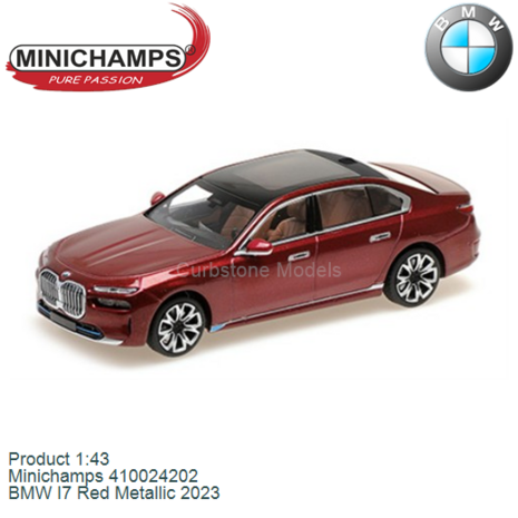 Product 1:43 | Minichamps 410024202 | BMW I7 Red Metallic 2023