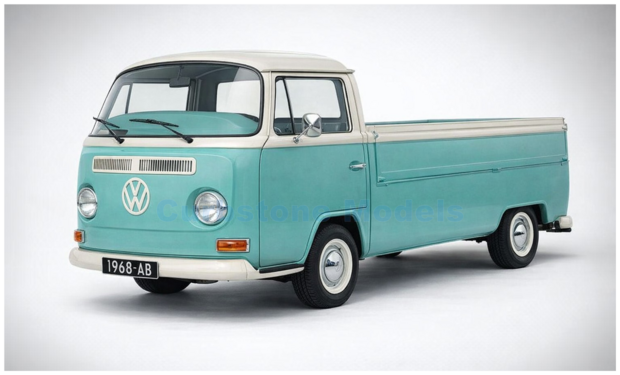 Product 1:18 | Solido SO1809405 | Volkswagen T2 Pickup Turquoise and White 1968