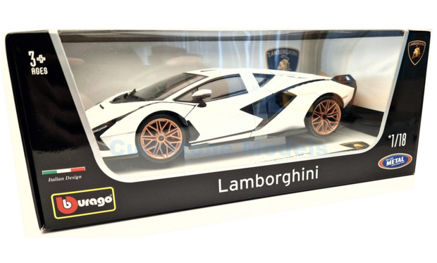 Product 1:18 | Bburago 18-11046white/black | Lamborghini Sian FKP 37 White 2019
