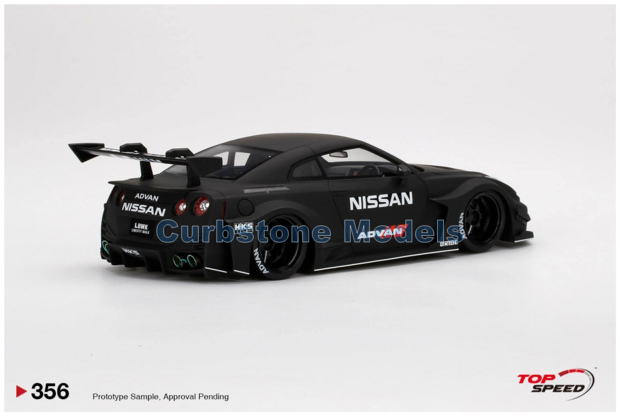 Product 1:18 | Top Speed TS0356 | Nissan 35GT-RR LB-Silhouette Ver.2 LBWK Matt Black ADVAN 2021