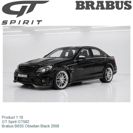 Product 1:18 | GT Spirit GT582 | Brabus B63S Obsidian Black 2008