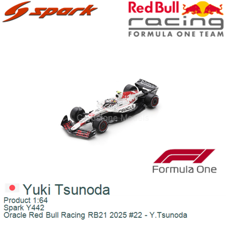 Product 1:64 | Spark Y442 | Oracle Red Bull Racing RB21 2025 #22 - Y.Tsunoda