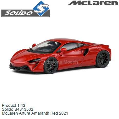 Product 1:43 | Solido S4313502 | McLaren Artura Amaranth Red 2021