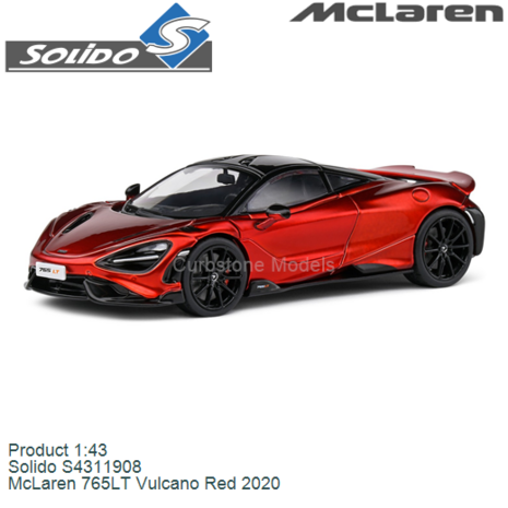Product 1:43 | Solido S4311908 | McLaren 765LT Vulcano Red 2020
