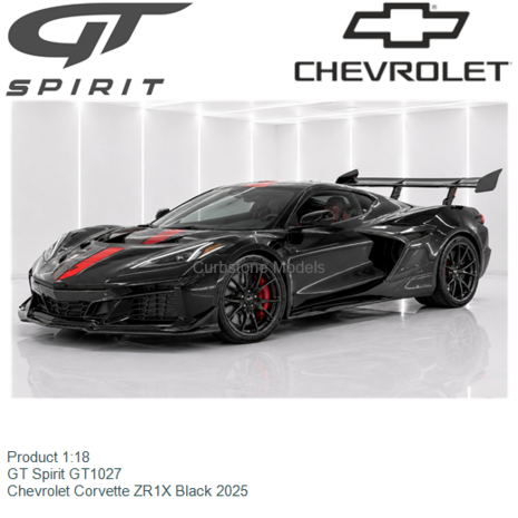 Product 1:18 | GT Spirit GT1027 | Chevrolet Corvette ZR1X Black 2025