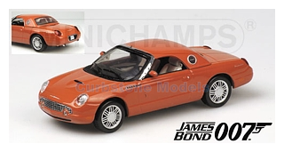 Product 1:43 | Minichamps 400082130 | Ford Thunderbird Rood 2002 - J.Bond