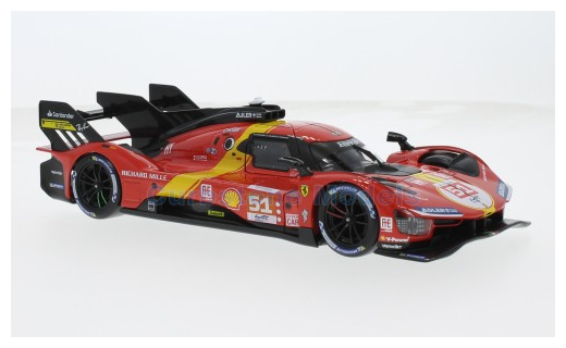 Product 1:24 | Bburago 18-26309 | Scuderia Ferrari / AF-Corse 499P 2023 #51 - J.Calado - A.Giovinazzi - A.Pier Guidi