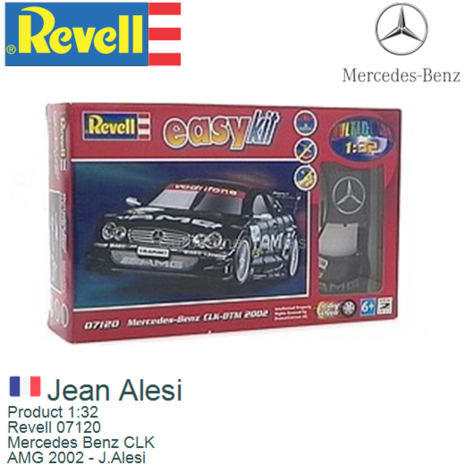 Product 1:32 | Revell 07120 | Mercedes Benz CLK | AMG 2002 - J.Alesi