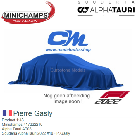 Product 1:43 | Minichamps 417222210 | Alpha Tauri AT03 | Scuderia AlphaTauri 2022 #10 - P.Gasly
