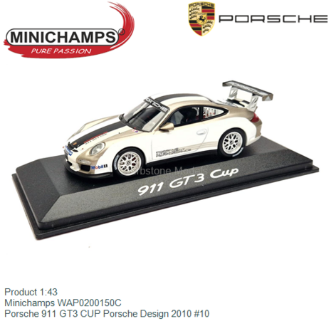 Product 1:43 | Minichamps WAP0200150C | Porsche 911 GT3 CUP Porsche Design 2010 #10