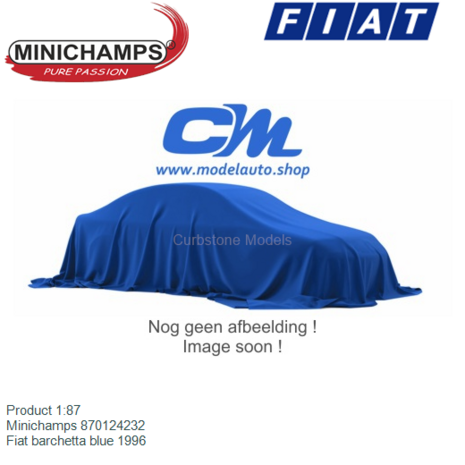 Product 1:87 | Minichamps 870124232 | Fiat barchetta blue 1996