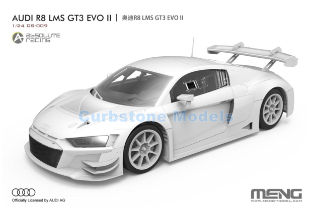 Product 1:24 | MENG CS-011 | Audi R8 LMS GT3 EVO II | B-QUIK Absolute Racing 2023 #26 - H.Kiks - A.Tangphuncharoen 