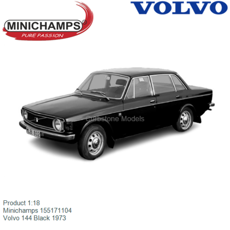 Product 1:18 | Minichamps 155171104 | Volvo 144 Black 1973
