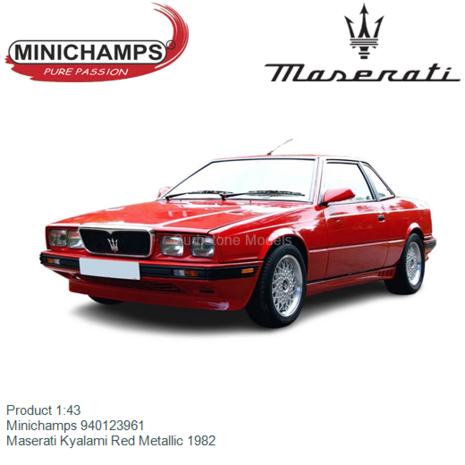Product 1:43 | Minichamps 940123961 | Maserati Kyalami Red Metallic 1982