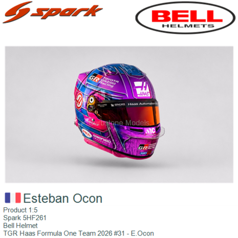 Product 1:5 | Spark 5HF261 | Bell Helmet | TGR Haas Formula One Team 2026 #31 - E.Ocon