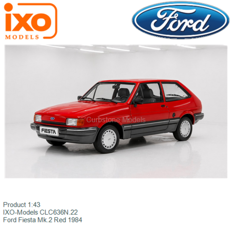 Product 1:43 | IXO-Models CLC636N.22 | Ford Fiesta Mk.2 Red 1984