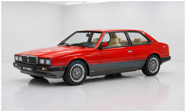 Product 1:43 | IXO-Models CLC659N.22 | Maserati BiTurbo Red and Black 1982