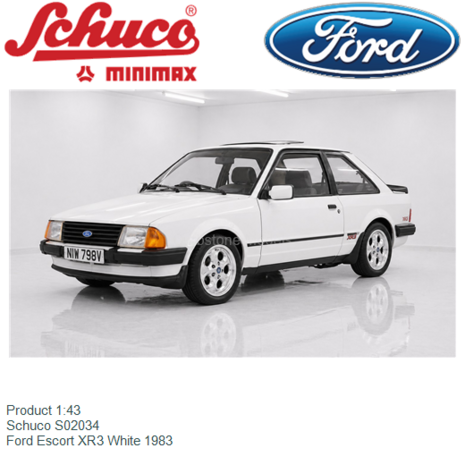 Product 1:43 | Schuco S02034 | Ford Escort XR3 White 1983