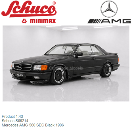 Product 1:43 | Schuco S09214 | Mercedes AMG 560 SEC Black 1986