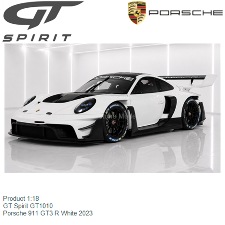 Product 1:18 | GT Spirit GT1010 | Porsche 911 GT3 R White 2023