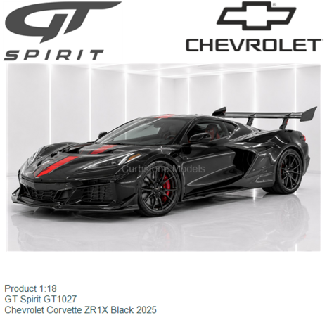Product 1:18 | GT Spirit GT1027 | Chevrolet Corvette ZR1X Black 2025