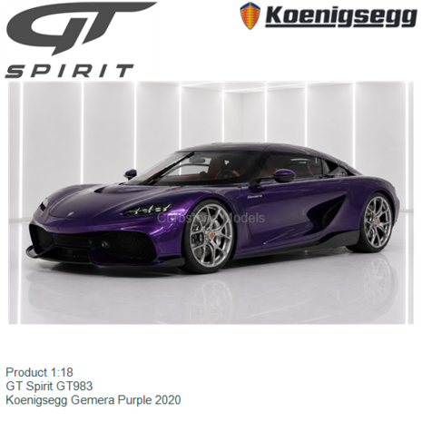 Product 1:18 | GT Spirit GT983 | Koenigsegg Gemera Purple 2020