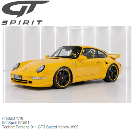 Product 1:18 | GT Spirit GT591 | Techart Porsche 911 CT3 Speed Yellow 1995