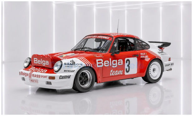 Product 1:43 | IXO-Models RAC458.22 | Porsche 911 SC RS | Belga Team 1985 #3 - R.Droogmans - R.Joosten