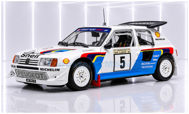 Product 1:43 | IXO-Models RAC468SB-005SP | Peugeot 205 Turbo 16V EVO2 1986 #6 - S.Blomqvist - B.Berglund