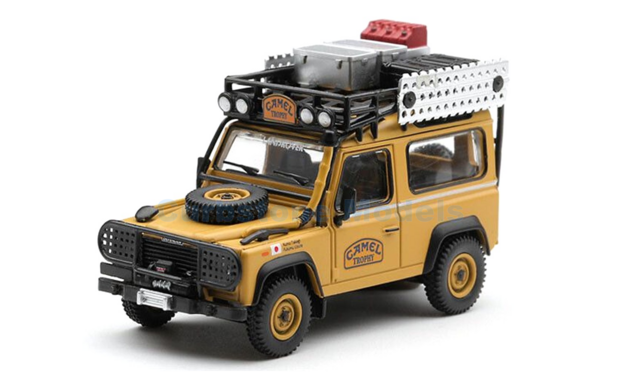Product 1:64 | MiniGT MGT01307-BL | Land Rover Defender 90 Japan Camel Yellow 1985