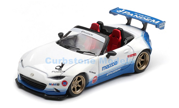 Product 1:64 | MiniGT MGT01222-BL | Pandem Mazda MX-5 (ND) Miata IMSA White and Blue 2025