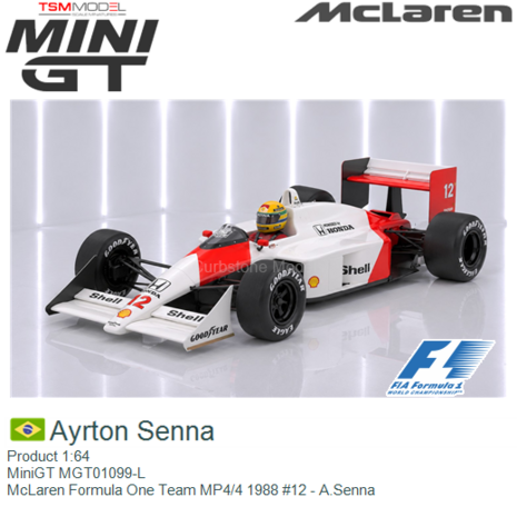 Product 1:64 | MiniGT MGT01099-L | McLaren Formula One Team MP4/4 1988 #12 - A.Senna