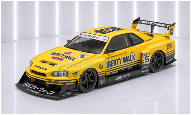 Product 1:64 | MiniGT MGT01182-R | Liberty Walk NissanSkyline GT-R Super Silhouette Sport Yellow 2025