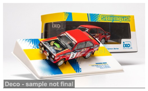 Product 1:43 | IXO-Models RAC469SB-006SP | Ford Escort RS 2000 Mk.2 2010 #3 - S.Blomqvist - R.Jakobsson