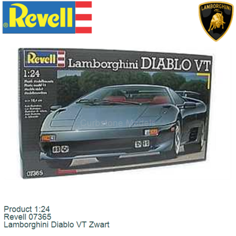 Product 1:24 | Revell 07365 | Lamborghini Diablo VT Zwart