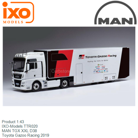 Product 1:43 | IXO-Models TTR020 | MAN TGX XXL D38 | Toyota Gazoo Racing 2019