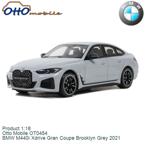 Product 1:18 | Otto Mobile OT0454 | BMW M440i Xdrive Gran Coupe Brooklyn Grey 2021