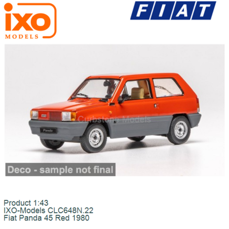 Product 1:43 | IXO-Models CLC648N.22 | Fiat Panda 45 Red 1980
