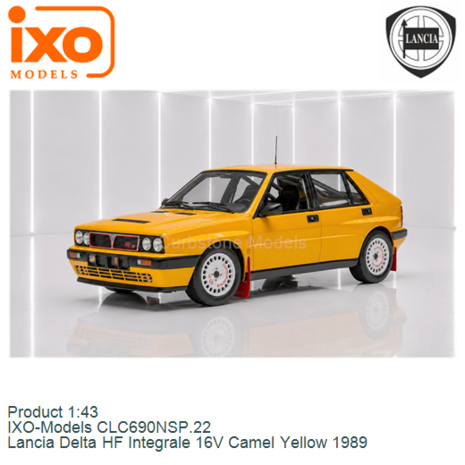 Product 1:43 | IXO-Models CLC690NSP.22 | Lancia Delta HF Integrale 16V Camel Yellow 1989
