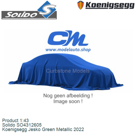 Product 1:43 | Solido SO4312605 | Koenigsegg Jesko Green Metallic 2022