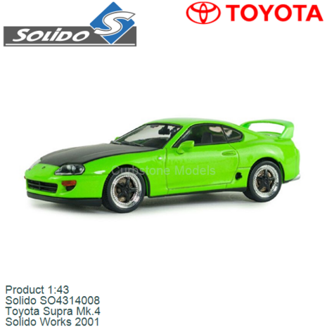 Product 1:43 | Solido SO4314008 | Toyota Supra Mk.4 | Solido Works 2001
